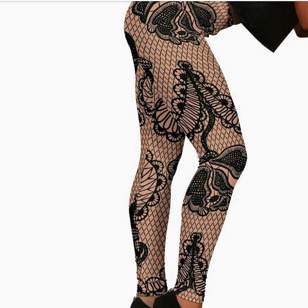 Lace Nude Leggings